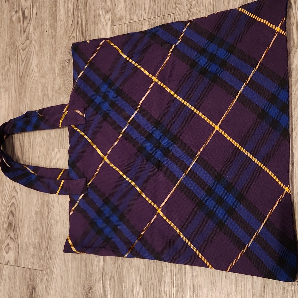 NEW- Burberry Purple Plaid Tote
